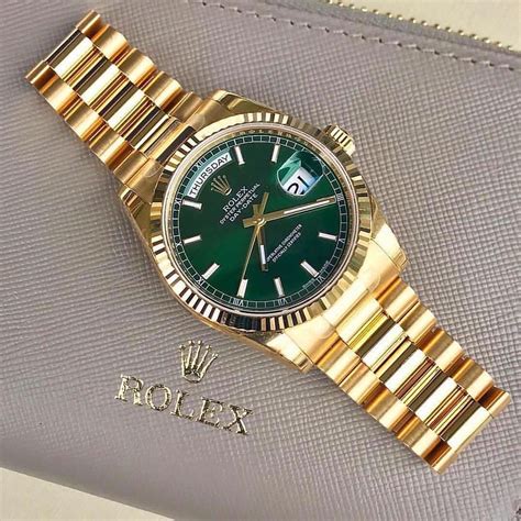 men's gold rolex with green face|Rolex date just green.